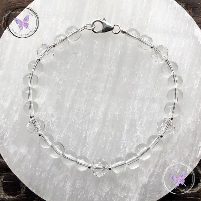 Clear Quartz Facet Feature Bracelet